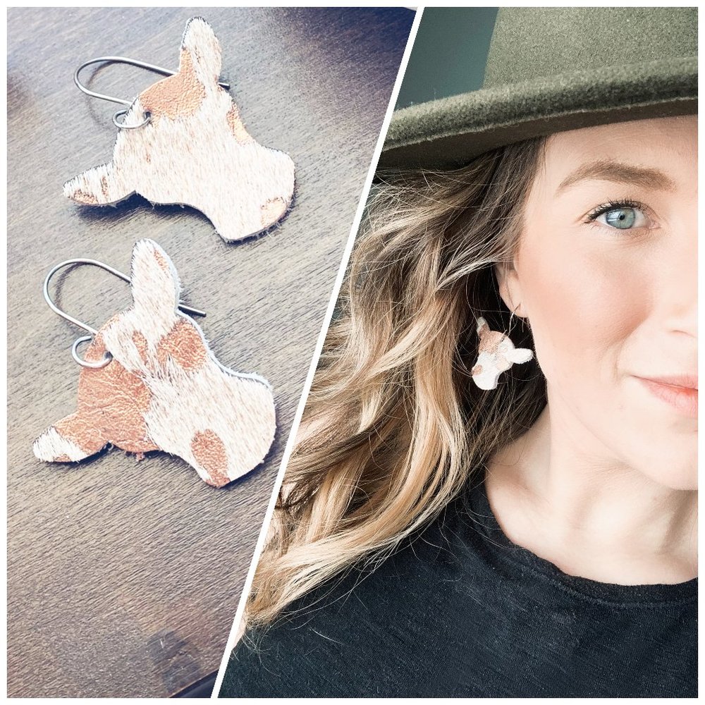 Genuine Leather Handmade Earrings